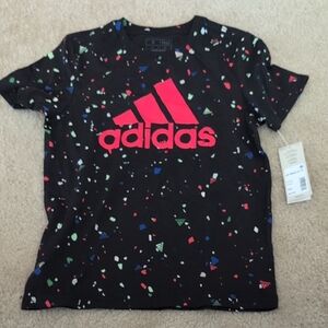NWT Adidas Kids' Black Graphic T-Shirt